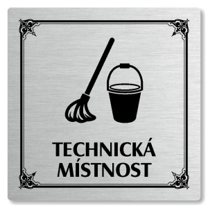 Technická místnost, 118x118mm, stříbrná, Nebraska